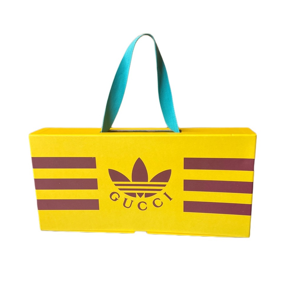 Gucci Adidas Sliding Drawer Storage Gift Handle Box With Tissue 13 x 6 x 2.25 in